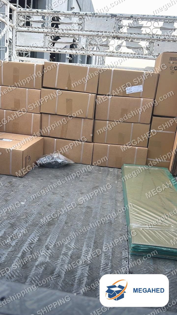 Boxes in the truck bed