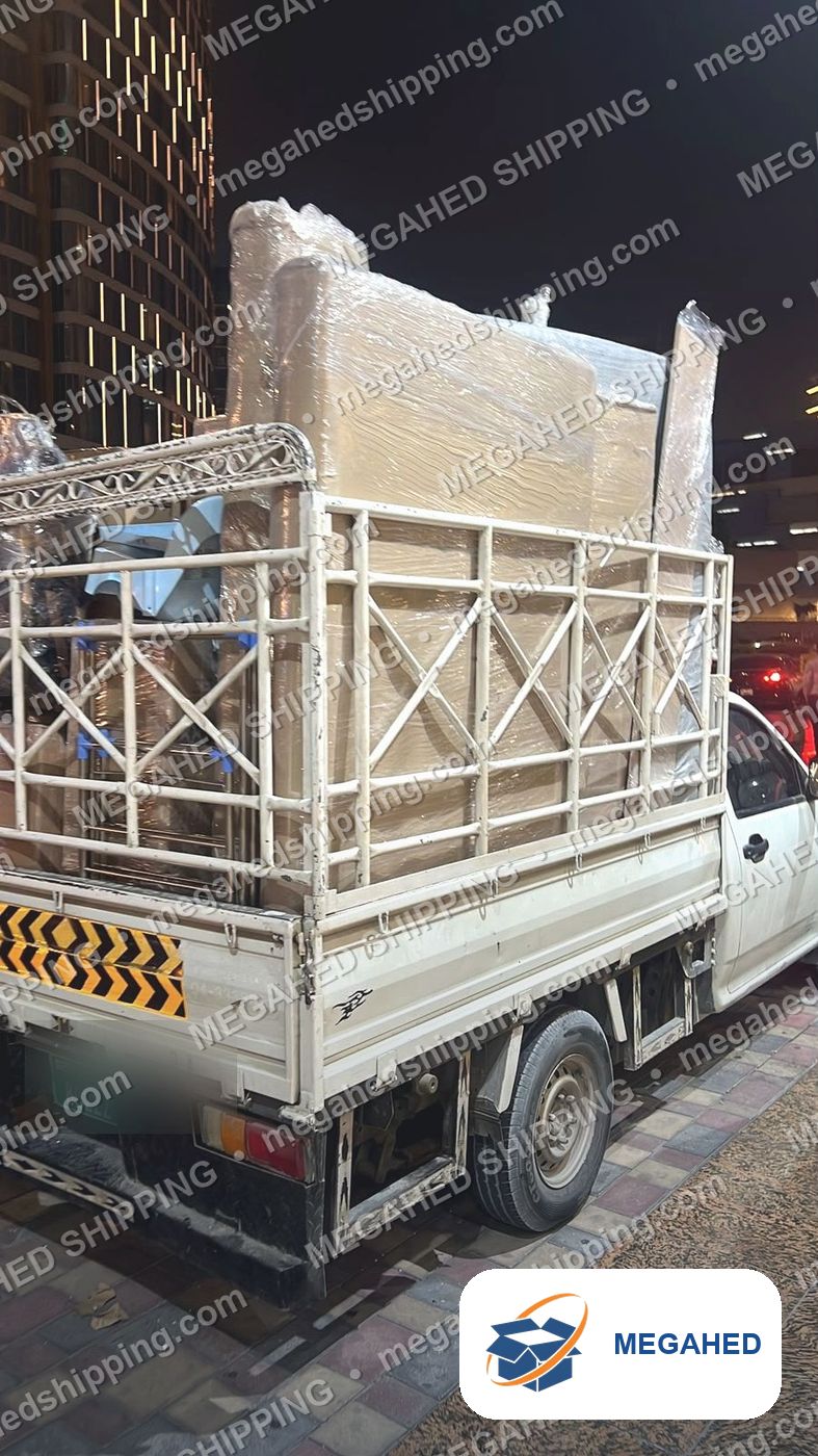 Loaded truck at night