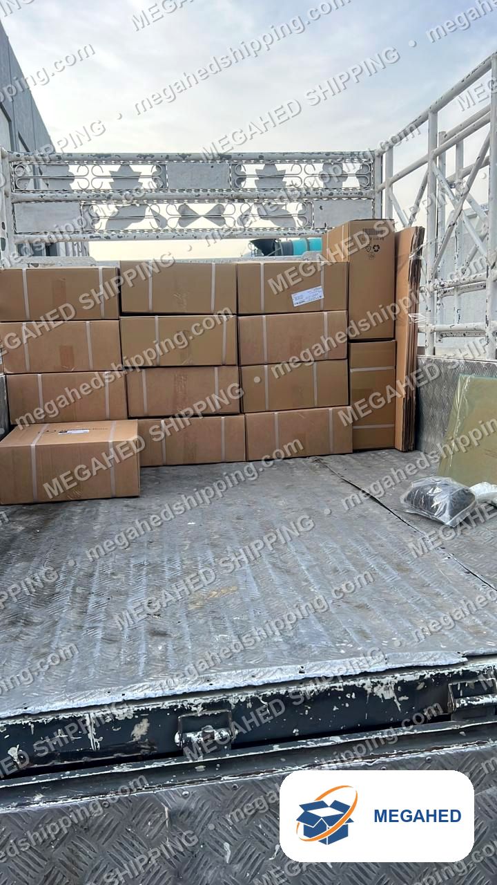 Cartons loaded on the truck