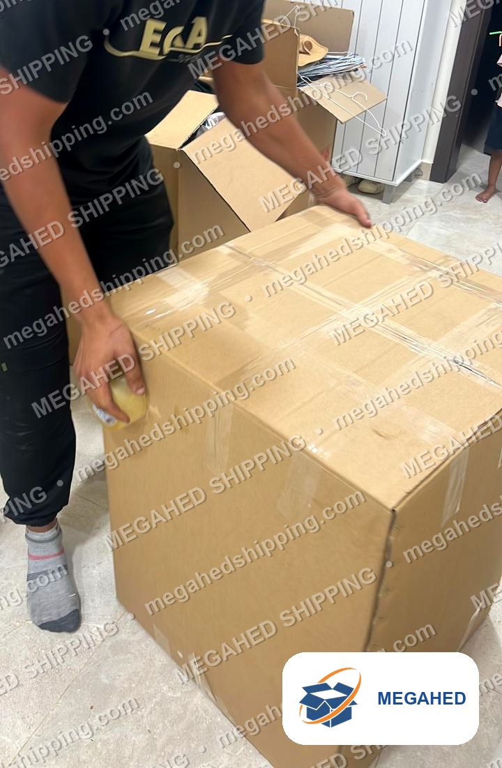 Packing boxes at home