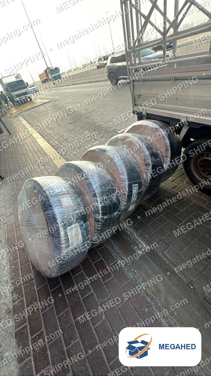 Wrapped rolls ready for loading